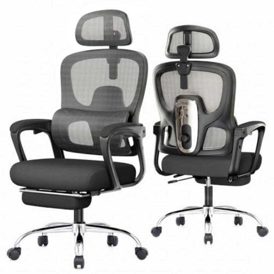 Ergonomic Office Chair - Ergonomic Office Chair with Footrest for