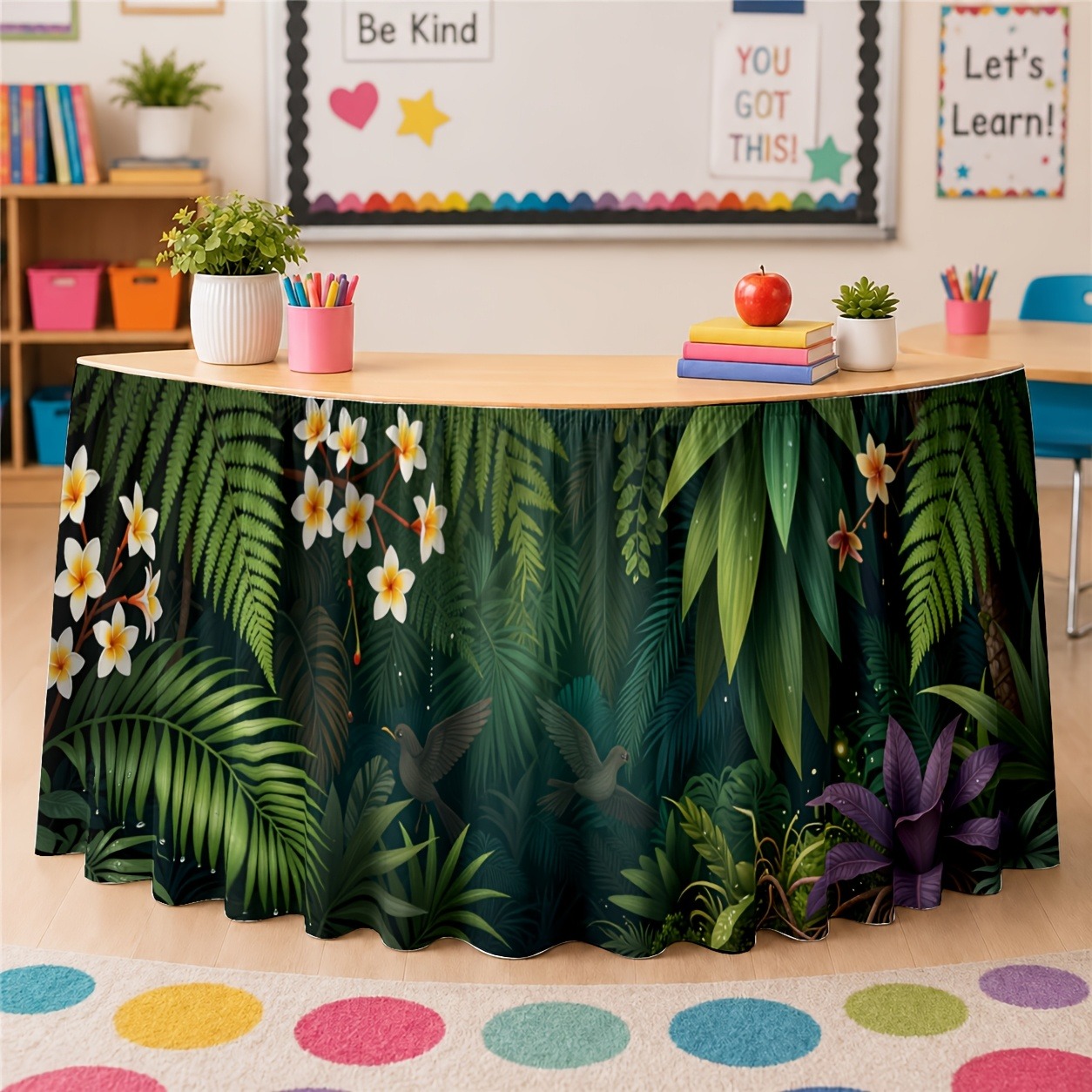 Green exotic plant decorations - Home Office Work Table ulasan dan harga