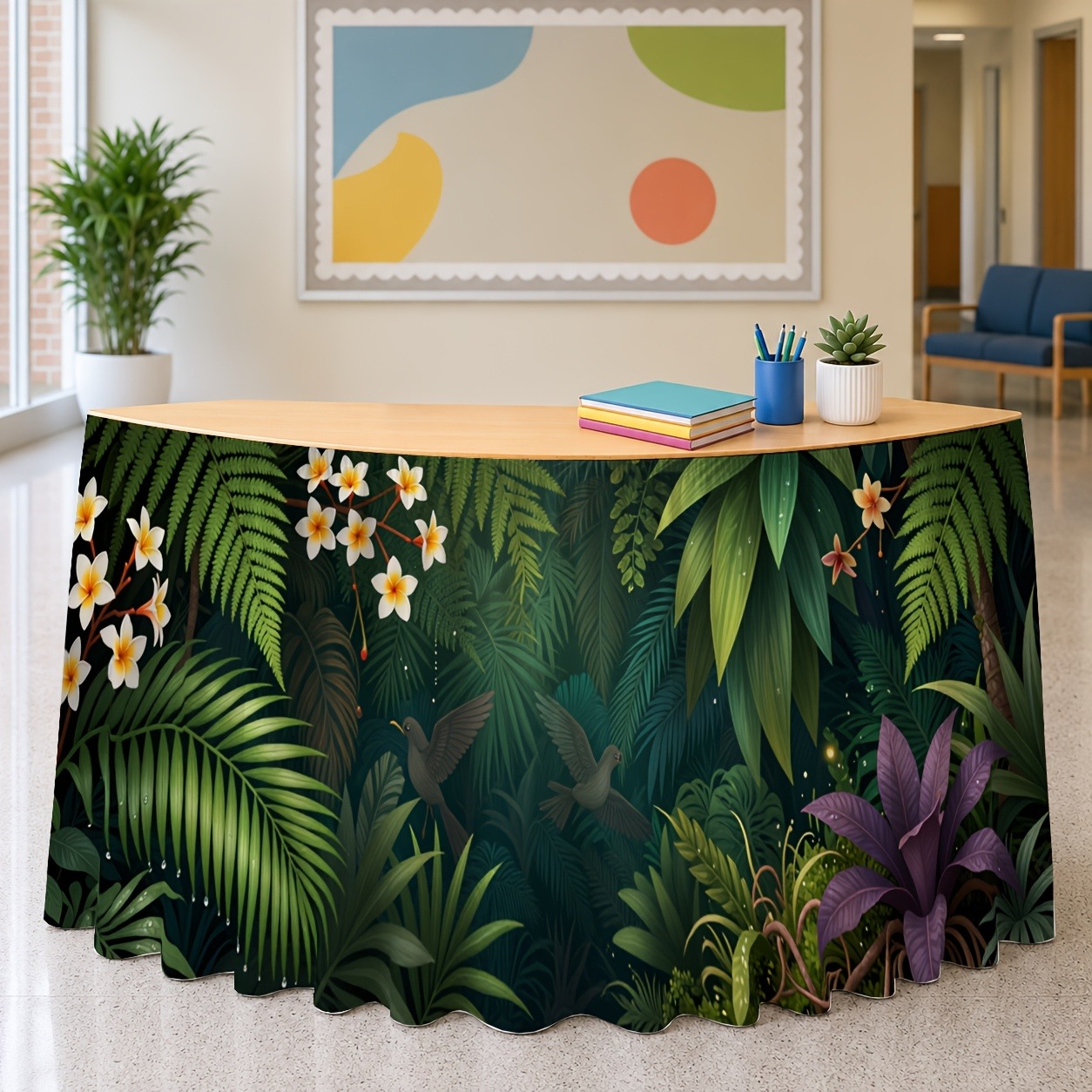 Green exotic plant decorations - Home Office Work Table ulasan dan harga
