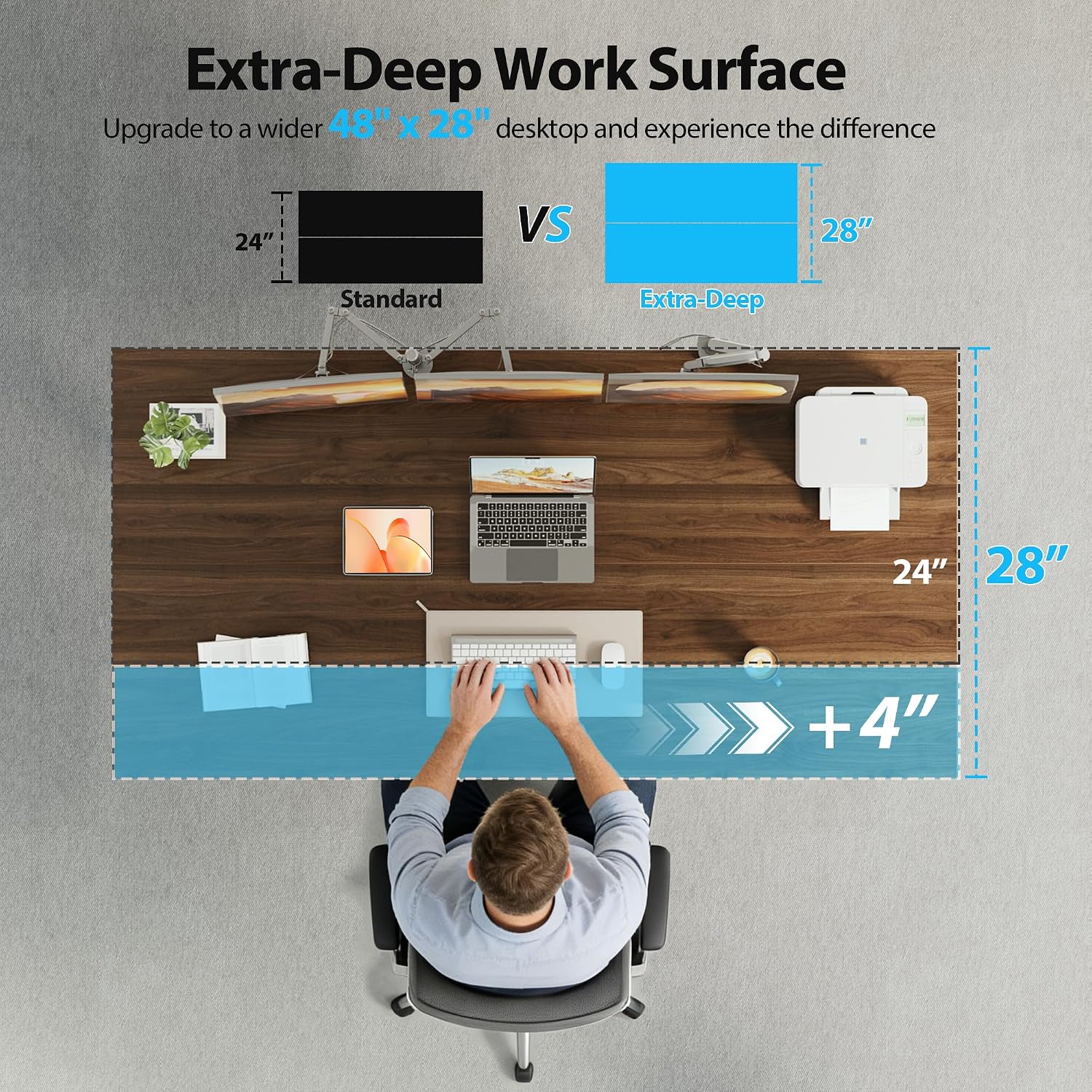 Electric Standing Desk, 55 x 2 - Home Office Work Table ulasan dan harga