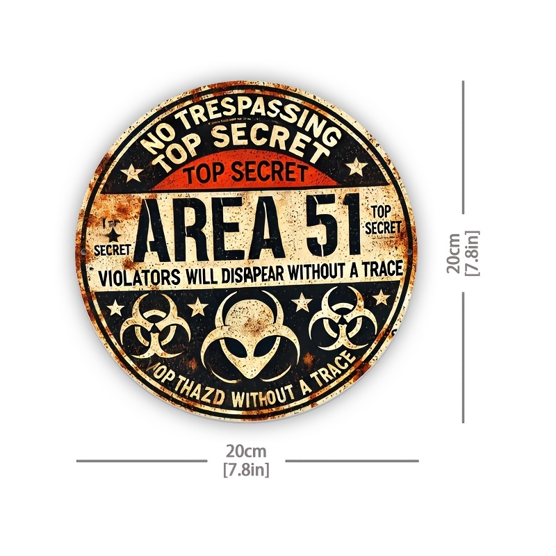Vintage Area 51 Metal Wall Sig - Home Office Logo ulasan dan harga