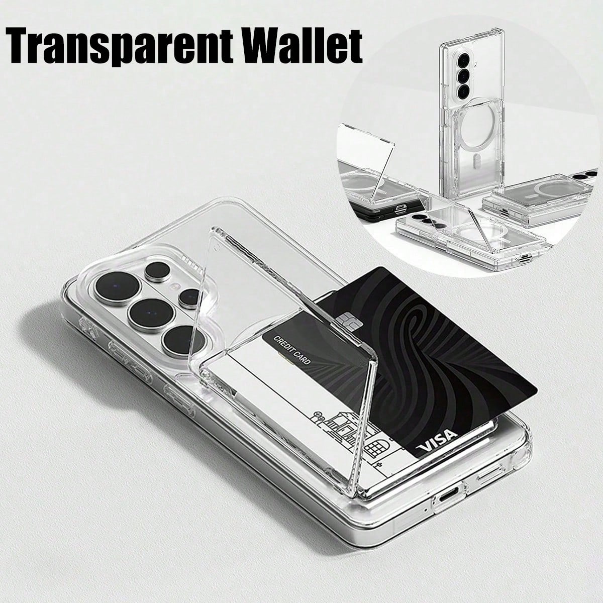 1Pc Magsafe Transparent Wallet - Document Holder Stand ulasan dan harga