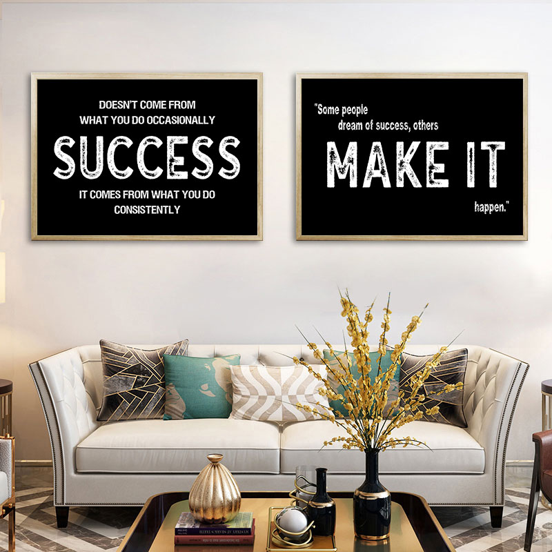 Modern Black Inspirational Can - Home Office Room Inspiration ulasan dan harga