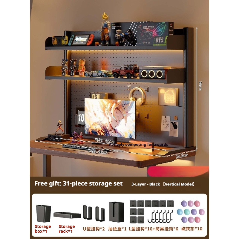 Clamp on Desk Shelf with Pegbo - Home Office Work Table ulasan dan harga
