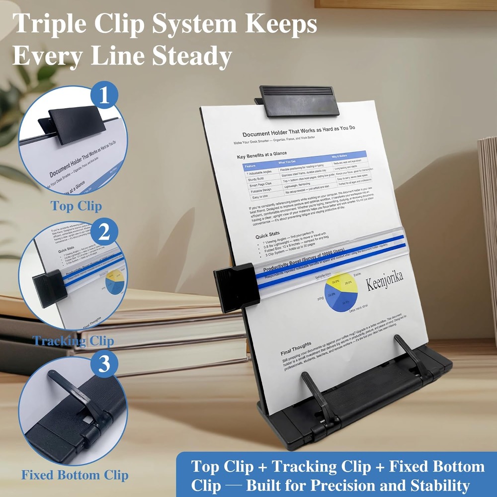 Adjustable 7-Position Desktop  - Document Holder Stand ulasan dan harga